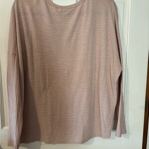 Chris & Carol Blush Long Sleeve Top with detachable scarf